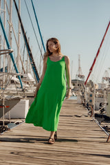 Island Green Slip Dress