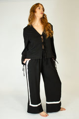 Black Wide Leg Pants - SixSeven By Ullman