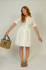 Broderie Anglaise Shirt Dress - SixSeven By Ullman