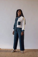 Long Sleeve Boxy Crop Shirt - SixSeven By Ullman