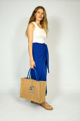 Royal Blue Wrap Skirt - SixSeven By Ullman